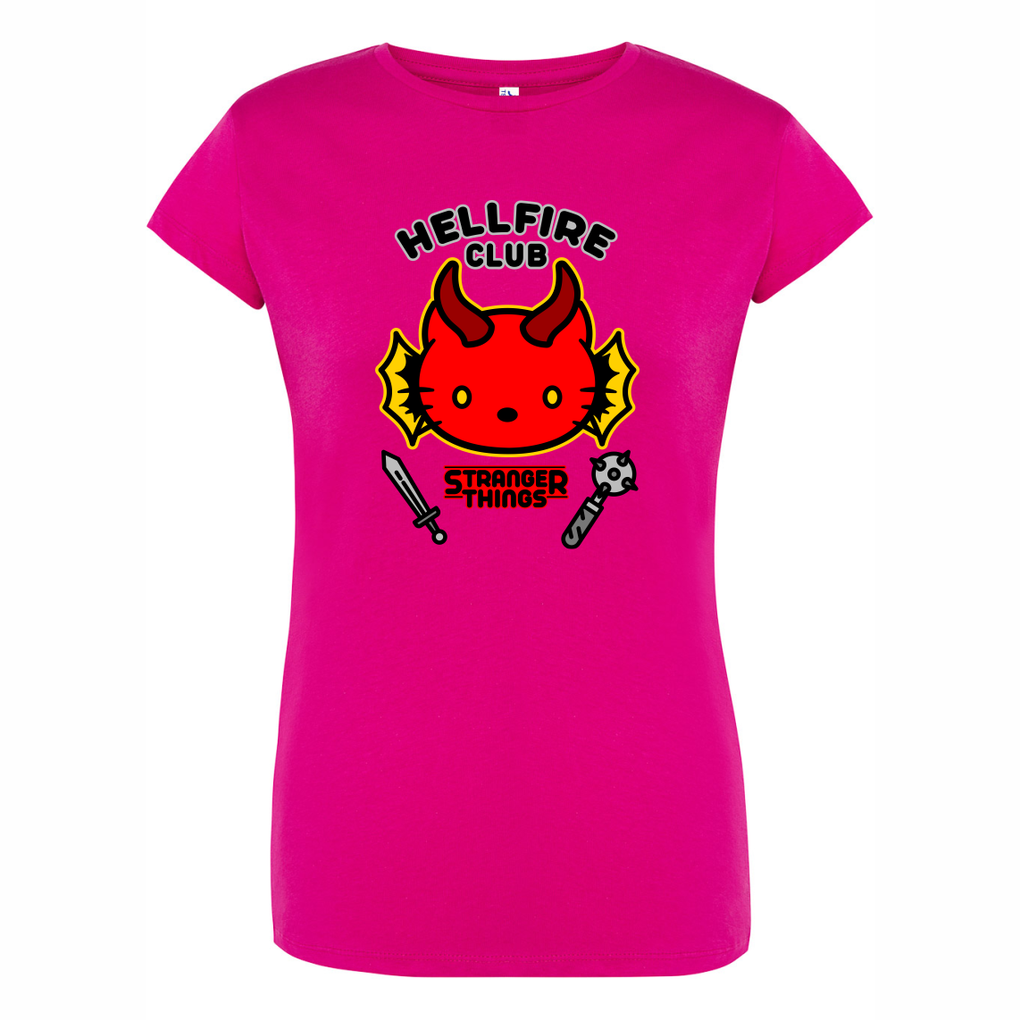 CAMISETA ENTALLADA HELL FIRE KITTY 1660 - Imagen 3