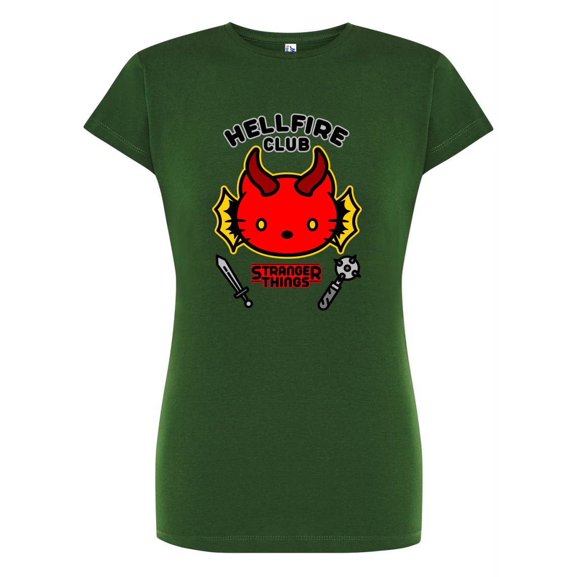 CAMISETA ENTALLADA HELL FIRE KITTY 1660 - Imagen 4