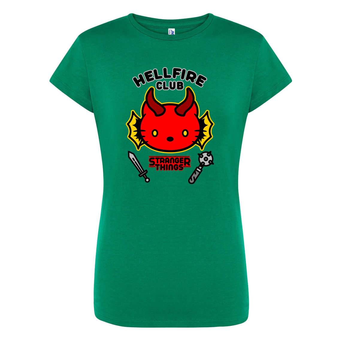CAMISETA ENTALLADA HELL FIRE KITTY 1660 - Imagen 5