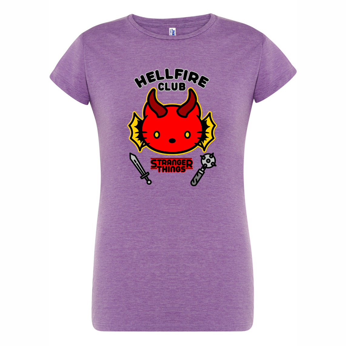CAMISETA ENTALLADA HELL FIRE KITTY 1660 - Imagen 7