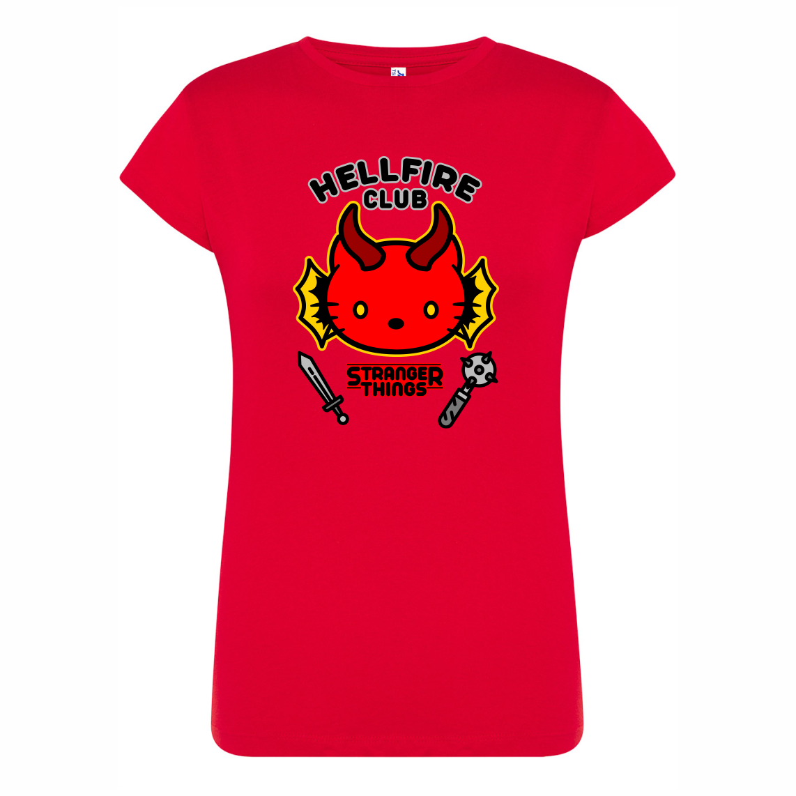 CAMISETA ENTALLADA HELL FIRE KITTY 1660 - Imagen 9