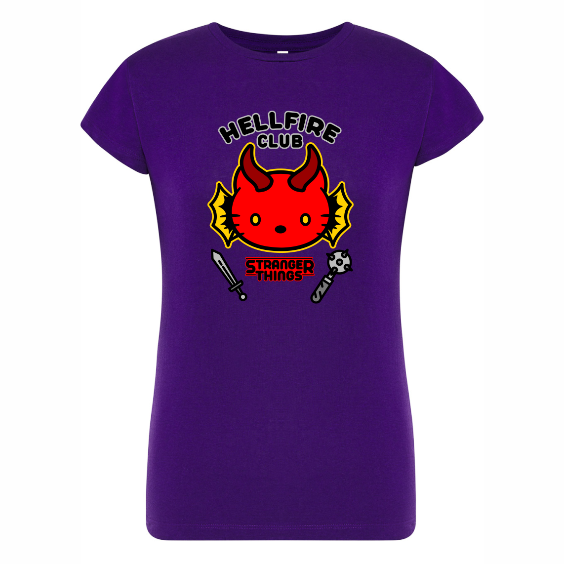 CAMISETA ENTALLADA HELL FIRE KITTY 1660 - Imagen 10