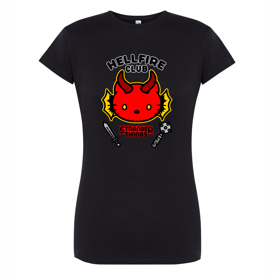 CAMISETA ENTALLADA HELL FIRE KITTY 1660 - Imagen 11